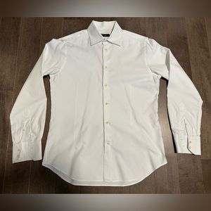 Corneliani - luxury fine white lightweight Oxford cloth shirt (size 15.75 / 40)